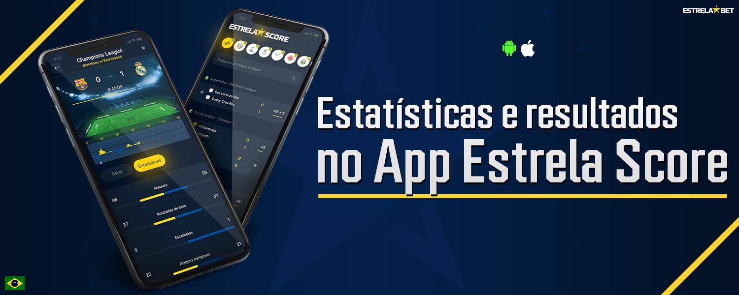 Baixe o aplicativo Estrela Score da Estrela Bet para Android e iOS.