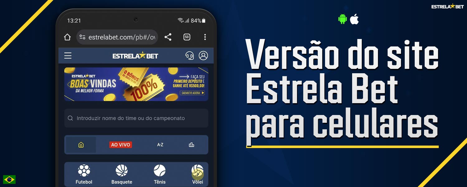 Para jogadores que não desejam baixar o aplicativo, a empresa Estrela Bet oferece uma versão móvel do site.