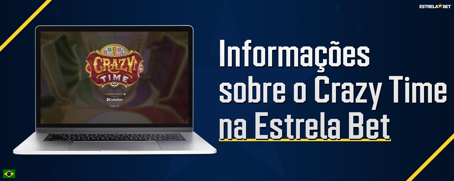 Revisão das características do jogo Crazy Time, disponível na plataforma Estrela Bet para jogadores do Brasil.