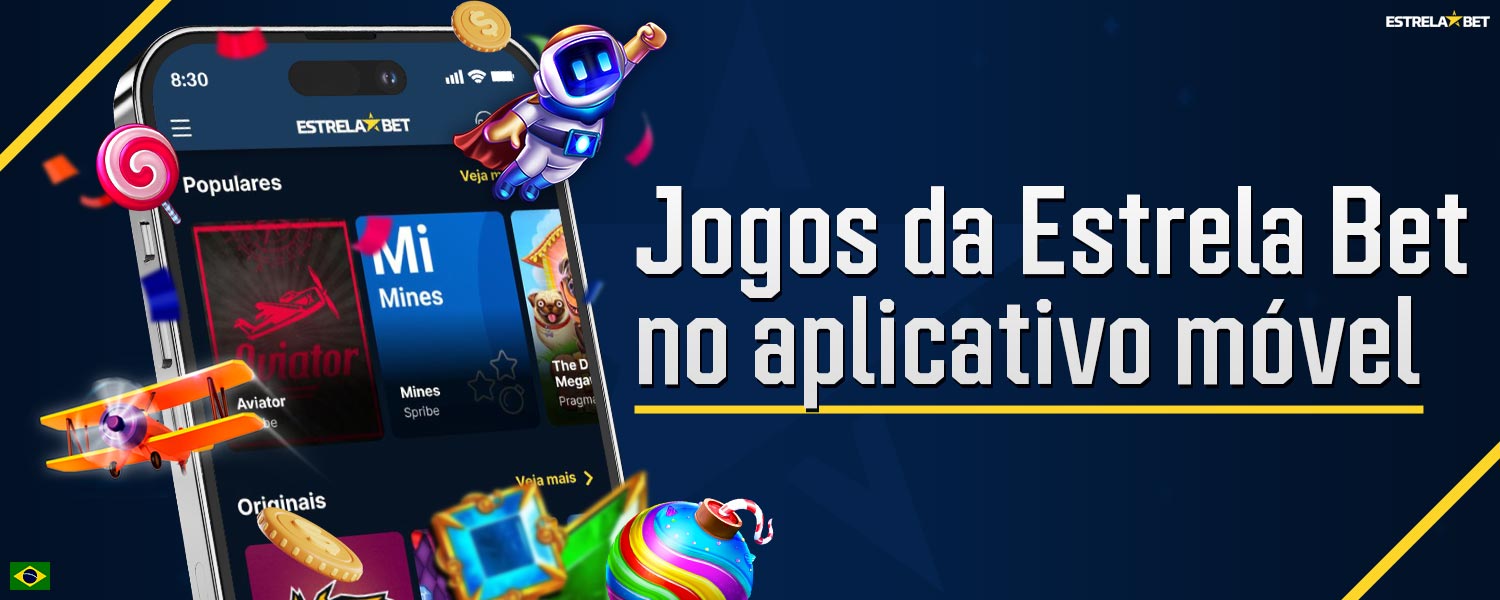 Revisão dos jogos disponíveis para jogadores do Brasil no aplicativo móvel Estrela Bet.